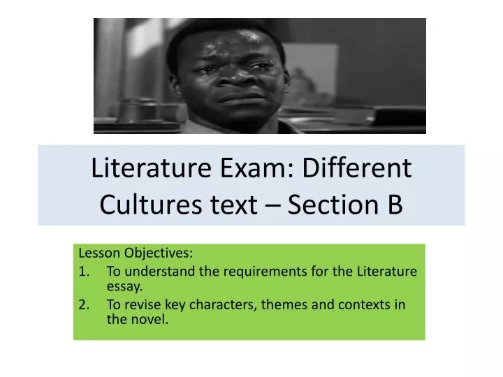 literature exam different cultures text section b