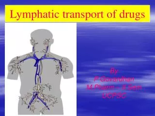 Lymphatic transport of drugs
