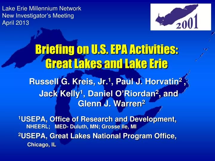 briefing on u s epa activities great lakes and lake erie