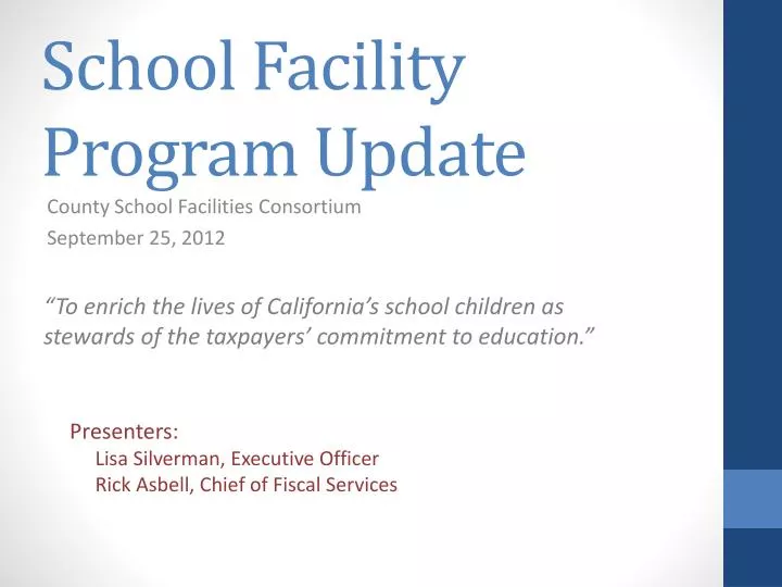 school facility program update