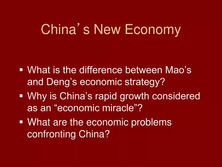 china s new economy