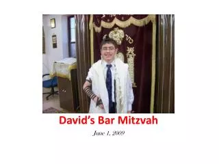 David’s Bar Mitzvah
