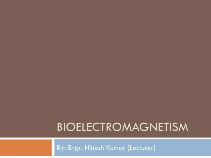 bioelectromagnetism