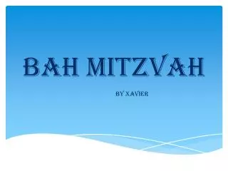 Bah mitzvah