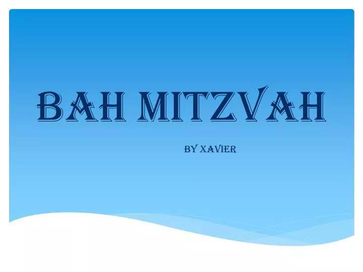 bah mitzvah