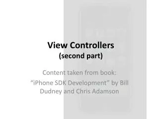 View Controllers ( second part)