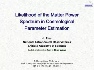 3rd International Workshop on Dark Matter, Dark Energy and Matter-Antimatter Asymmetry