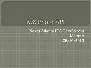 iOS Photo API