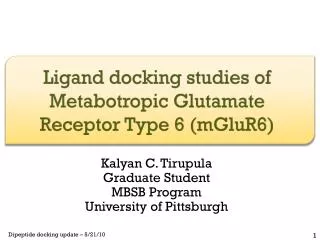 Ligand docking studies of Metabotropic Glutamate Receptor Type 6 (mGluR6)