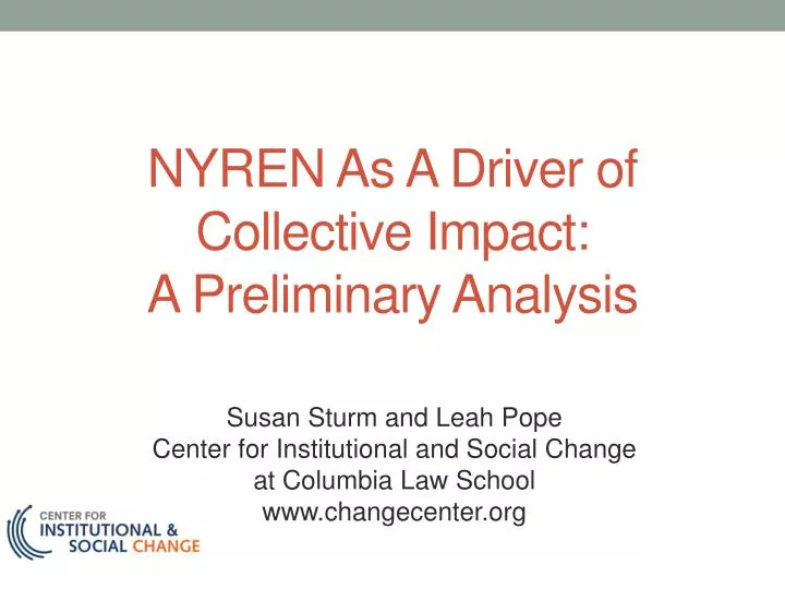 nyren as a driver of collective impact a preliminary analysis