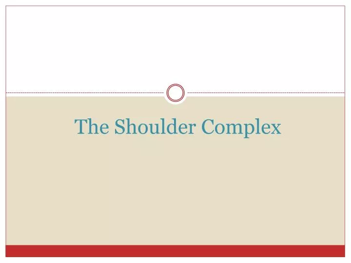the shoulder complex