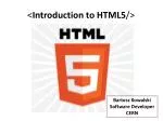 PPT - Introduction to HTML5 PowerPoint Presentation, free download - ID ...