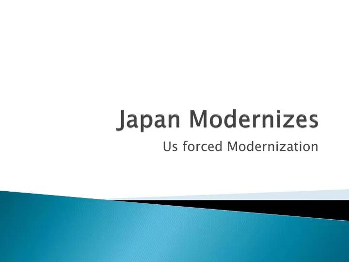 japan modernizes
