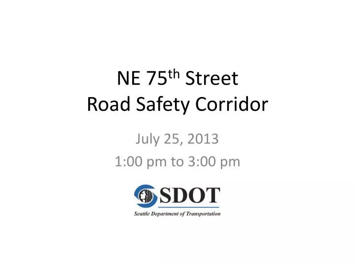 ne 75 th street road safety corridor