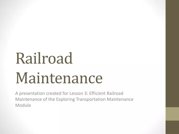 railroad maintenance