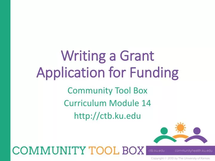 writing a grant application for funding