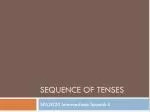 Sequence of Tenses - slide 1