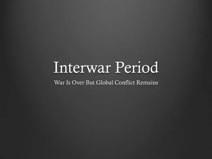 interwar period