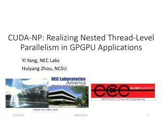 CUDA-NP: Realizing Nested Thread-Level Parallelism in GPGPU Applications