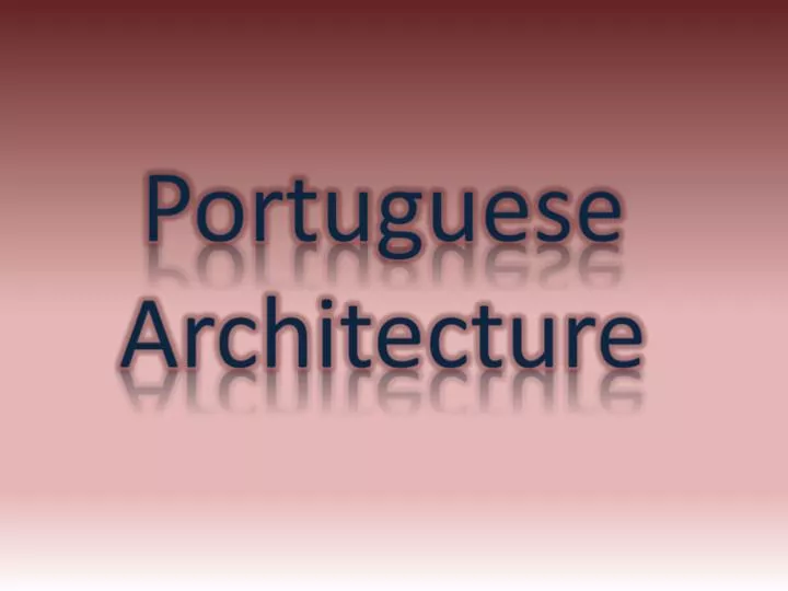 portuguese architecture