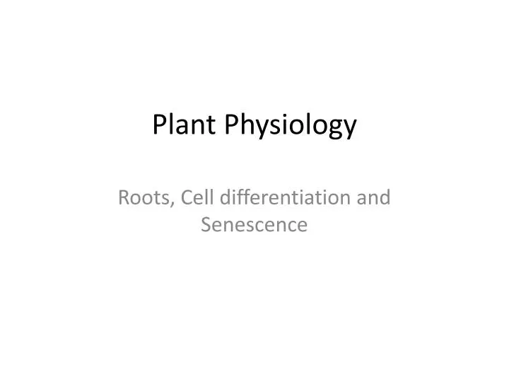 plant physiology