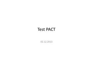 Test PACT