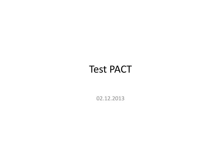 test pact