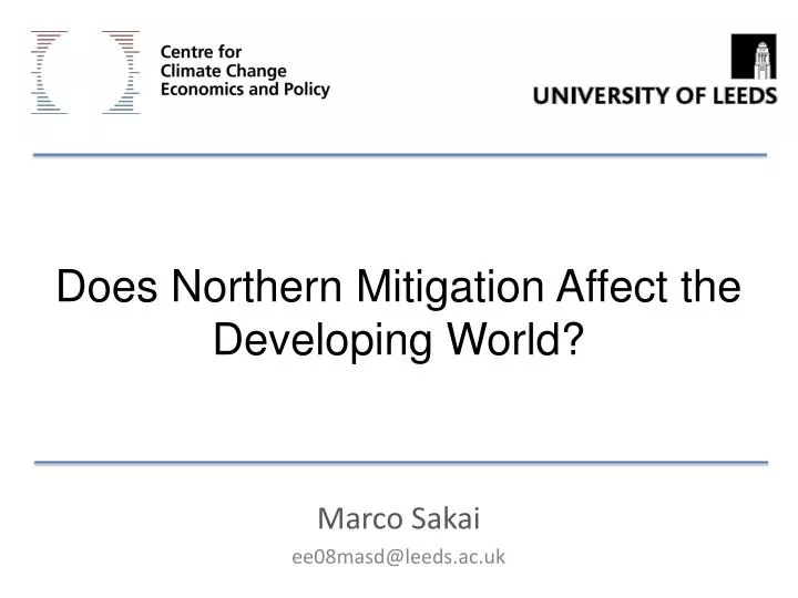 does northern mitigation affect the developing world