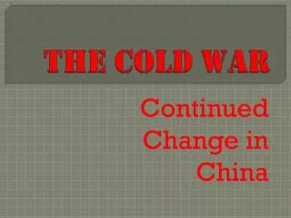 The Cold War