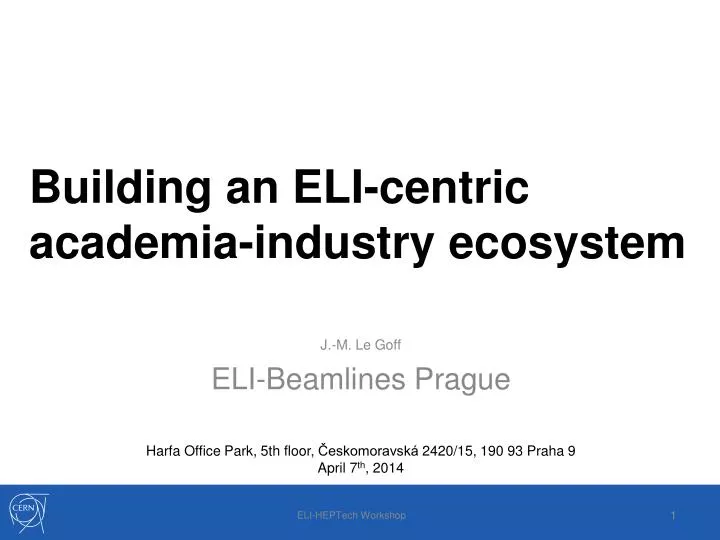 building an eli centric academia industry ecosystem