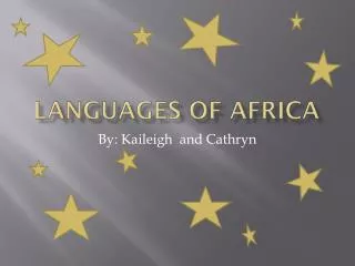 Languages of Africa