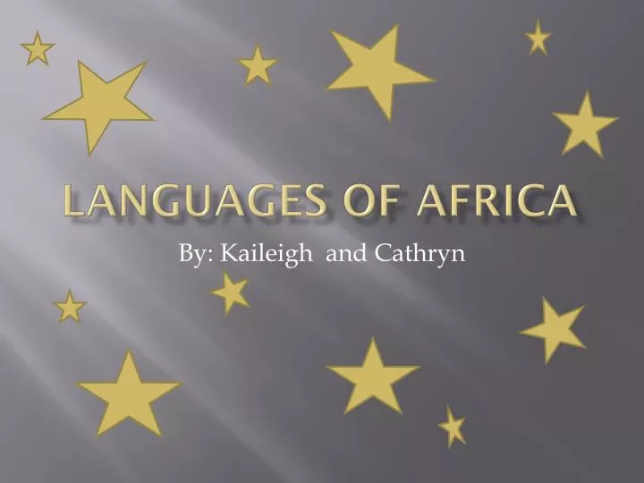 languages of africa