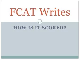 FCAT Writes