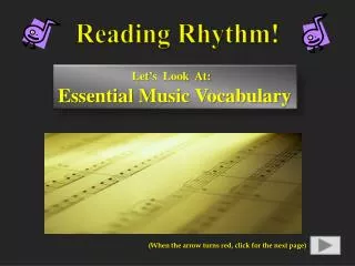Reading Rhythm!