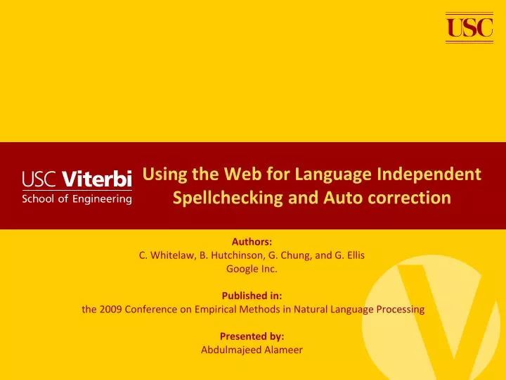 using the web for language independent spellchecking and auto correction