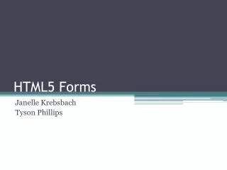 HTML5 Forms