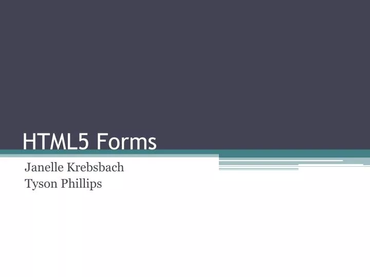 html5 forms