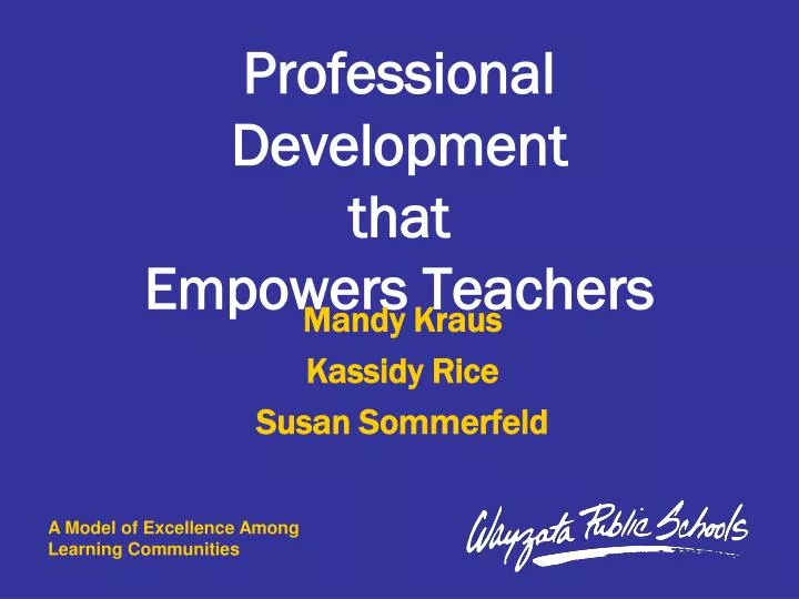 professional development that empowers teachers