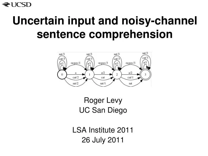 uncertain input and noisy channel sentence comprehension