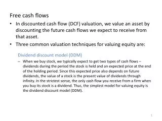 Free cash flows