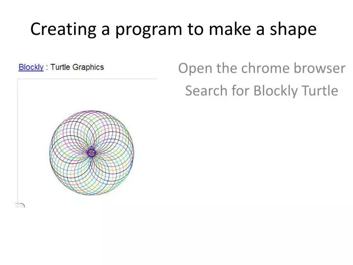 creating a program to make a shape