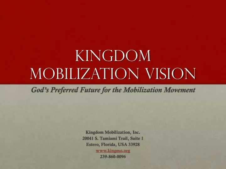 kingdom mobilization vision