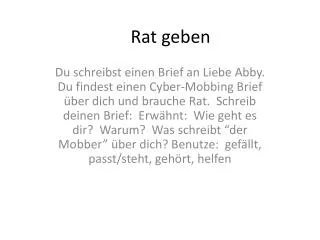 rat geben