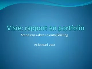 visie rapport en portfolio