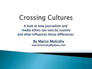 Crossing Cultures