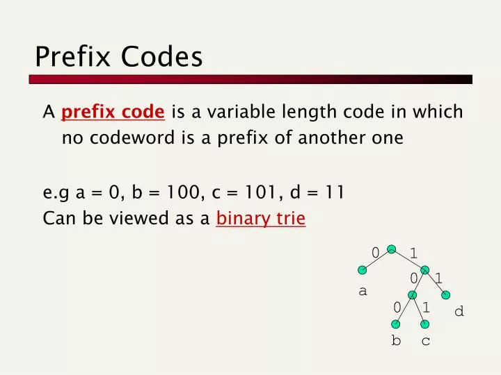 prefix codes