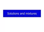 Solutions and mixtures - slide 1