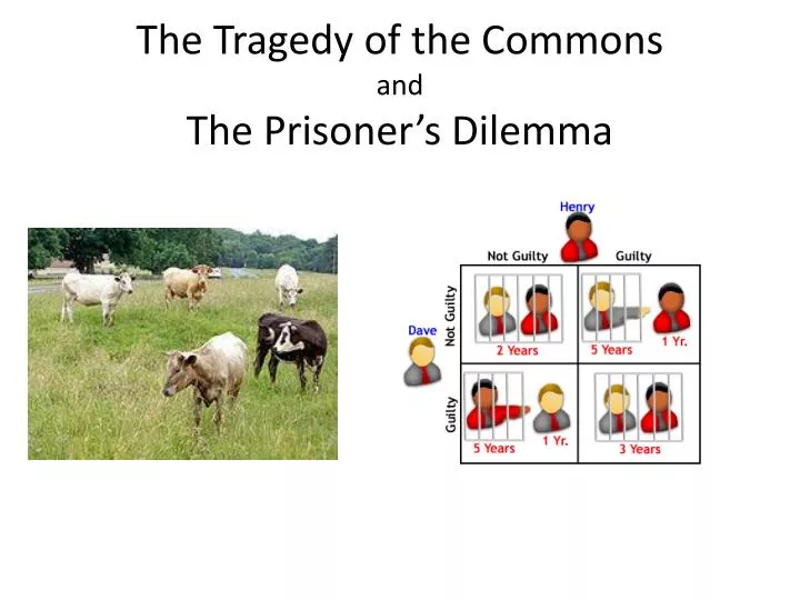 the tragedy of the commons and the prisoner s dilemma