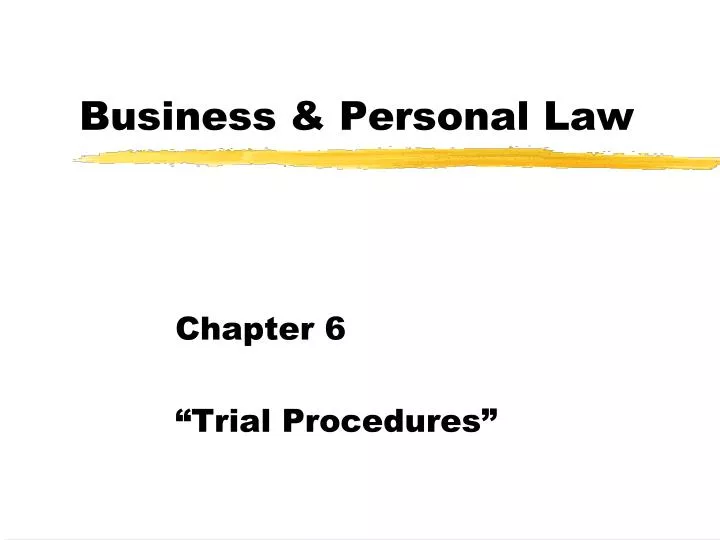 business personal law
