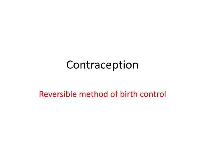 contraception